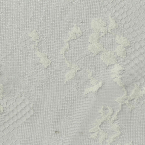 White Floral Lace, Nylon-Cotton, 55 gsm