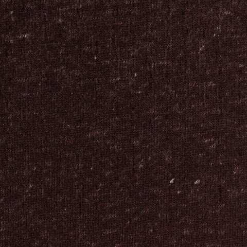 Dark Red Marl French Terry, Polyester, 290 gsm
