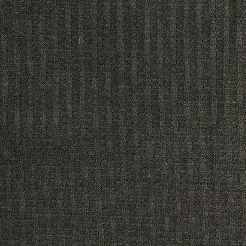 Polyester Cotton Stretch Waffle Knit Fabric, 191 gsm, 162 cm — Green