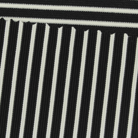 Black Horizontal-Stripe Knit, 280 gsm