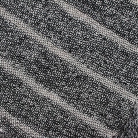 Black Marled-Stripe Jersey Knit