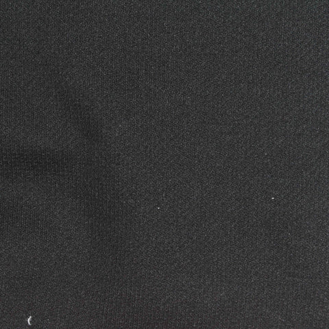 Polyester Viscose Stretch Interlock Knit Fabric, 240 gsm — Black