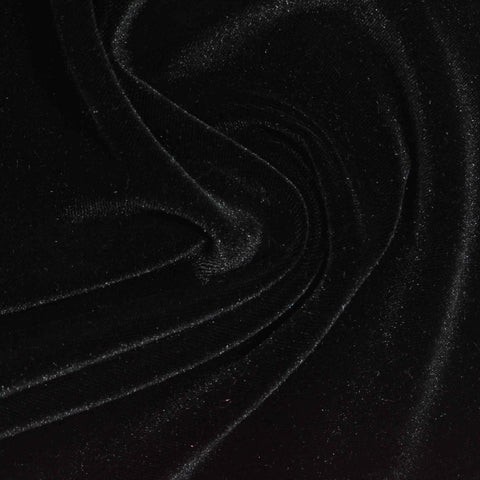 Polyester Stretch Velvet Fabric, 400 gsm, 163 cm — Grey