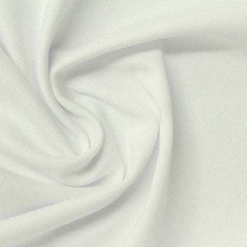 Off-White Rib Knit, Cotton-Poly