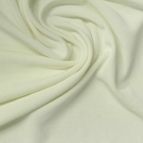 Polyester Stretch Interlock Knit Fabric, 260 gsm, 160 cm — White