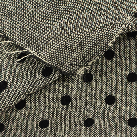 Black Dots Woven, Polyester, 259 gsm
