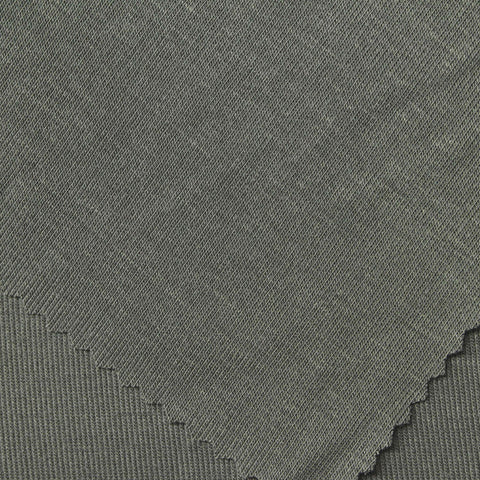 Grey-Green Marl Rib Knit, Viscose