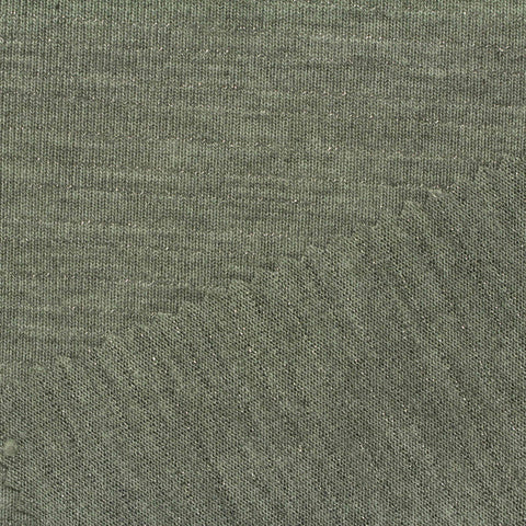 Green Heather Jersey Knit, Poly-Metallic