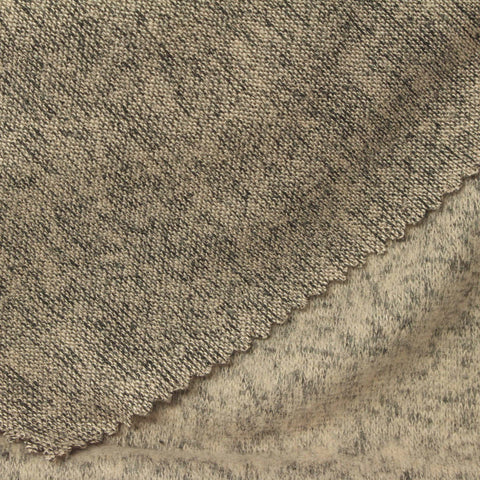 Dark Grey Marl Chunky Knit, Viscose-Poly, 195 gsm
