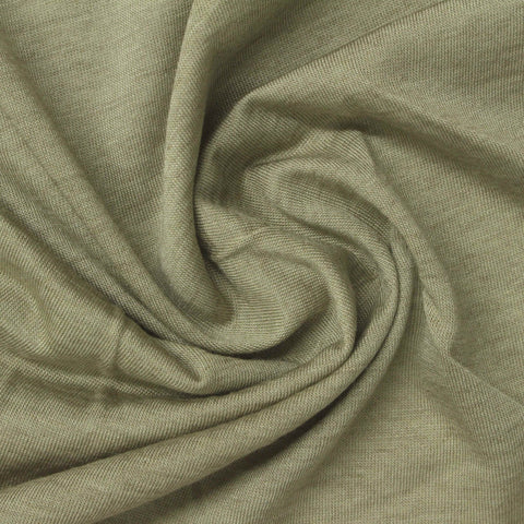 Light Green Heathered-Marl Jersey Knit, Modal-Acrylic