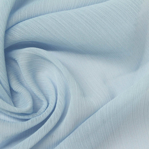 100% Polyester Chiffon Fabric, 70 gsm, 148 cm — Blue