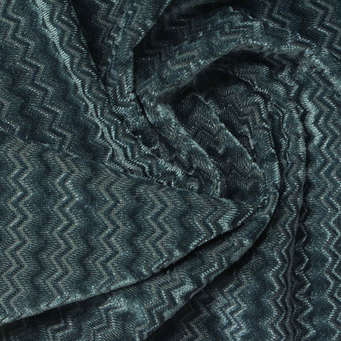 Dark Blue Vertical-Zigzag Jacquard, Polyester