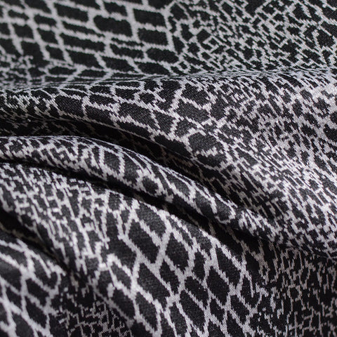 Black Animal Print Jacquard, Poly-Viscose, 250 gsm