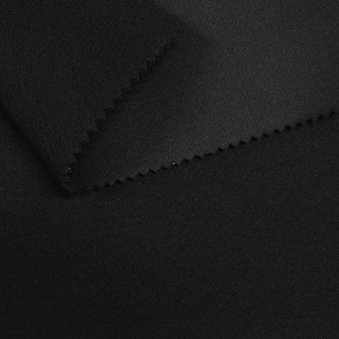 Polyester Stretch Knit Fabric, 566 gsm, 140 cm — Black