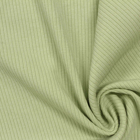 Light Sage Rib Knit, Viscose