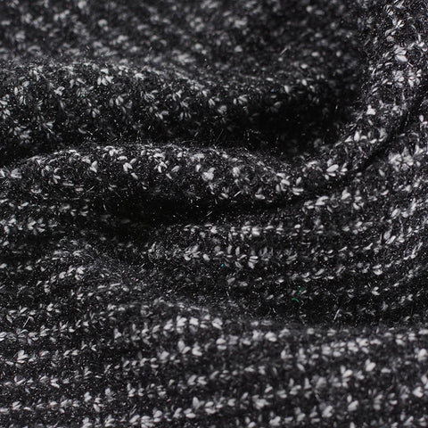 Black Marl Jacquard, Polyester, 370 gsm