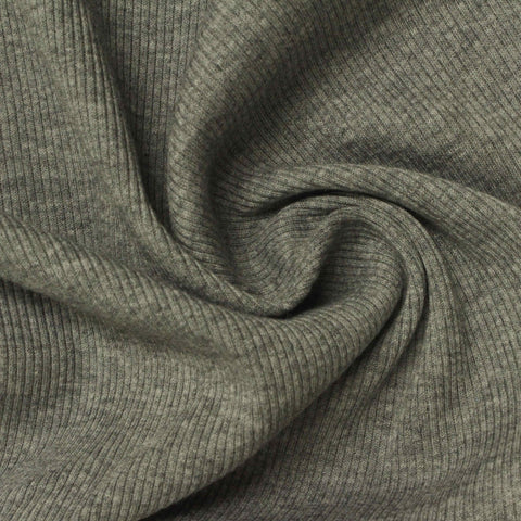 Grey Marl Knit, Poly-Cotton, 340 gsm