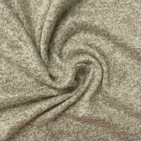 Light Beige Heathered-Marl Jersey Knit, Viscose-Poly, 140 gsm