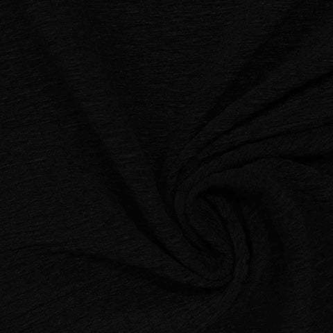 100% Polyester Jersey Knit Fabric, 180 gsm — Black