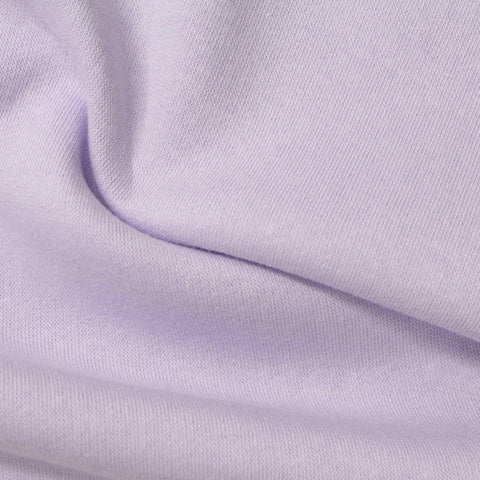 Brushed Polyester Cotton French Terry Fabric, 240 gsm, 170 cm — Purple