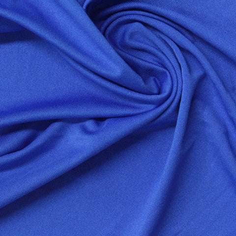 Polyester Stretch Milk Silk Knit Fabric, 150 gsm, 150 cm — Blue