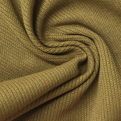 Polyester Stretch Rib Knit Fabric, 280 gsm, 165 cm — Khaki, ref EF-262139