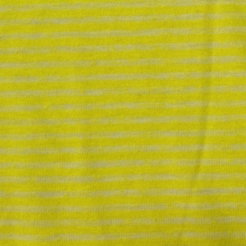 Yellow Stripes Jersey Knit, Poly-Cotton