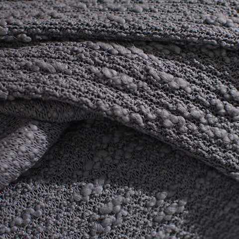Grey Textured Chunky Knit, Cotton