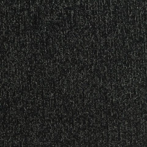 Dark Grey Marl Rib Knit, Viscose-Poly, 223 gsm, 180 cm