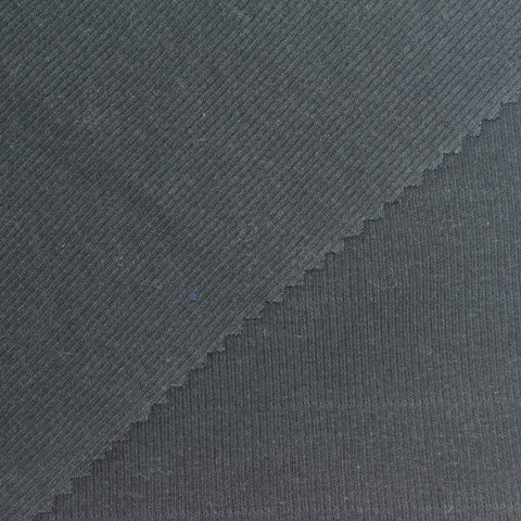 Charcoal Rib Knit, Cotton