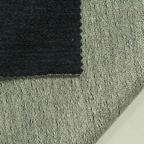 Black Marl French Terry, Cotton-Poly, 250 gsm, 165 cm