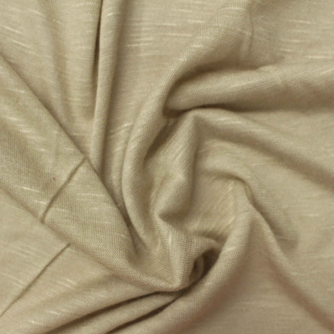 Slub 100% Viscose Jersey Knit Fabric, 130 gsm, 165 cm — Khaki