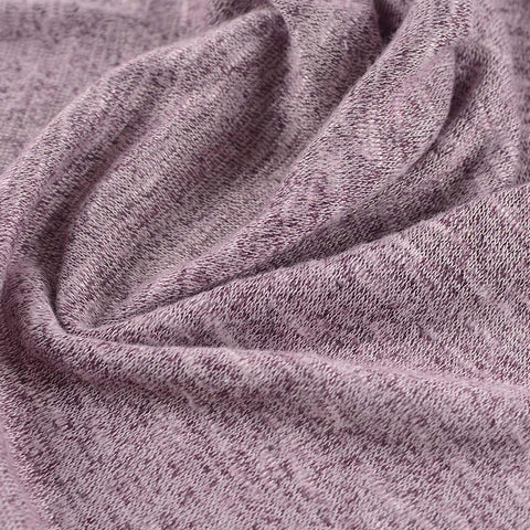 Purple Marl Chunky Knit, Viscose-Poly, 160 gsm
