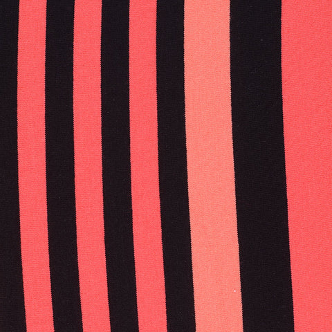 Black Stripes Jersey Knit, Viscose, 155 gsm