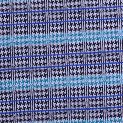 Black Horizontal-Stripe Jacquard, Poly-Cotton, 176 gsm