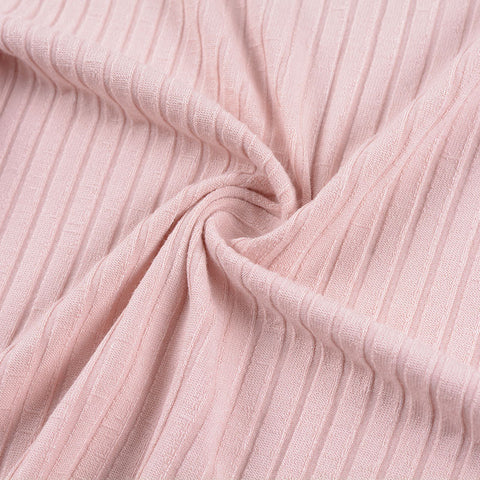 Viscose Stretch Rib Knit Fabric, 185 gsm, 115 cm — Pink, ref EF-3557