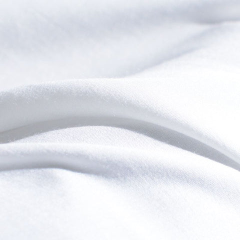 100% Viscose Sateen Fabric, 90 gsm, 142 cm — White
