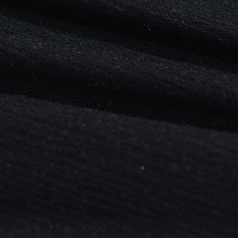 100% Viscose Crepe Fabric, 130 gsm, 130 cm — Black