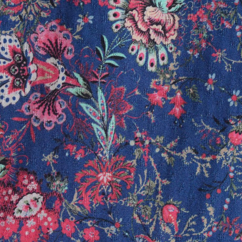 Pink Floral Woven, Viscose, 80 gsm