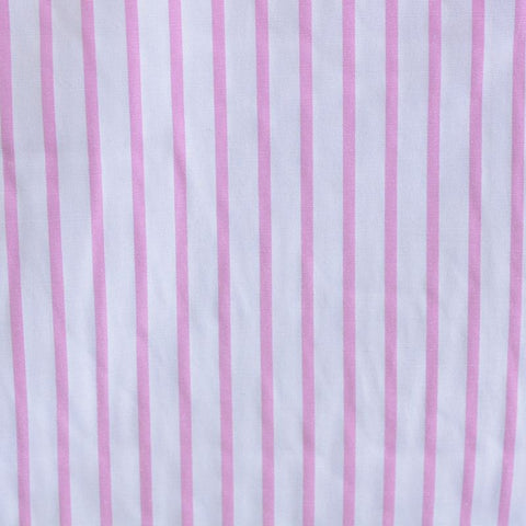 Pink Vertical-Stripe Woven, Poly-Cotton