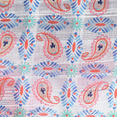 Blue Paisley Woven, Cotton