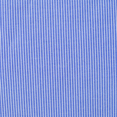 White Vertical-Stripe Woven, Poly-Cotton