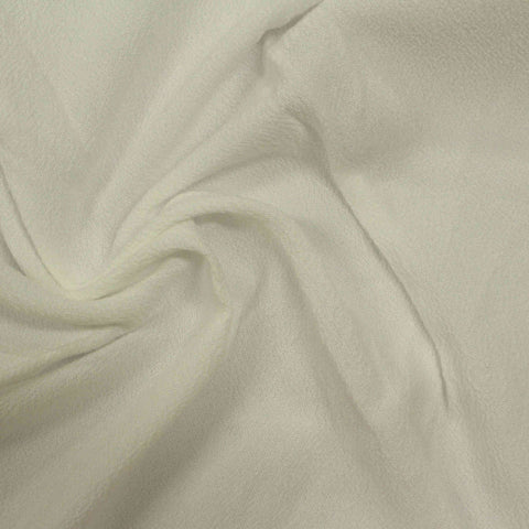 Off-White Crinkled Crepe, Viscose