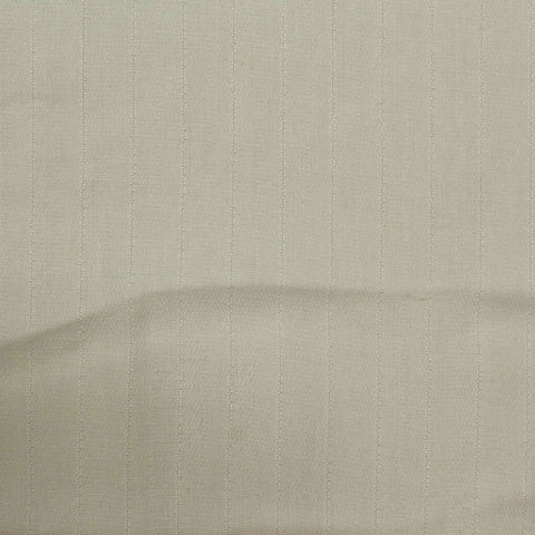 Khaki Vertical-Stripe Twill, Viscose-Cotton
