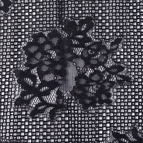 Black Floral Lace, Nylon, 108 gsm