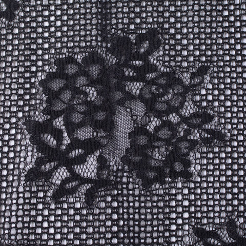 Black Floral Lace, Nylon, 108 gsm