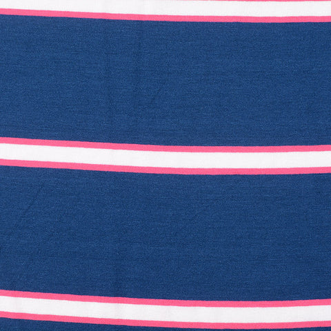 Blue Stripes Knit, Viscose, 180 gsm