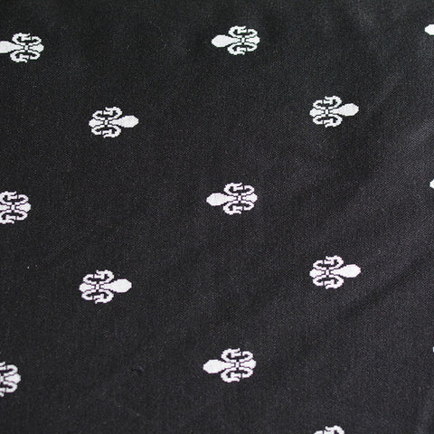 Jacquard Polyester Viscose Stretch Knit Fabric, 150 cm — Black, ref EF-4444