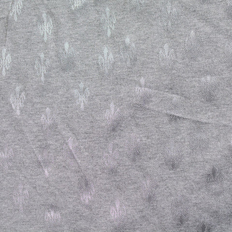 Jacquard Polyester Viscose Stretch Knit Fabric, 150 cm — Grey, ref EF-4461