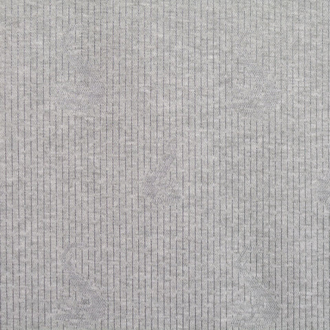 Grey Tone-on-Tone Leaf Jacquard, Poly-Viscose